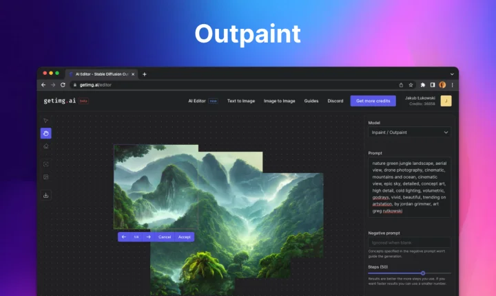 Screenshot of Getimg.ai website