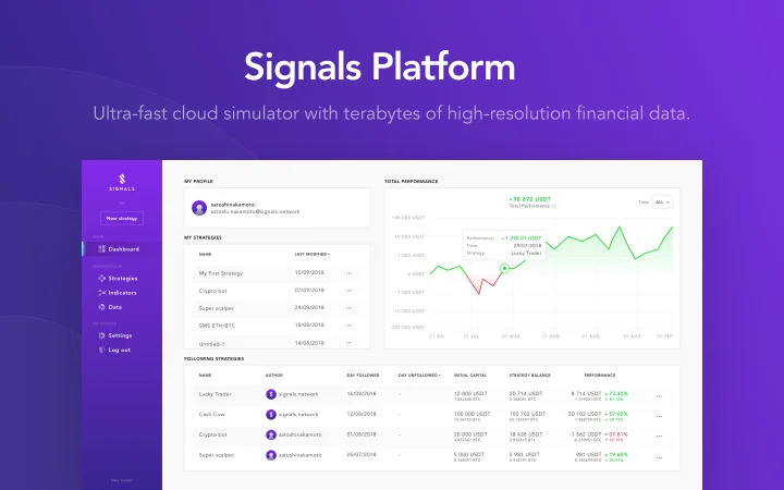 Screenshot of Signals Network website