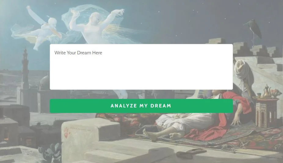 Screenshot of MORPHEUS - AI Dream Interpreter website