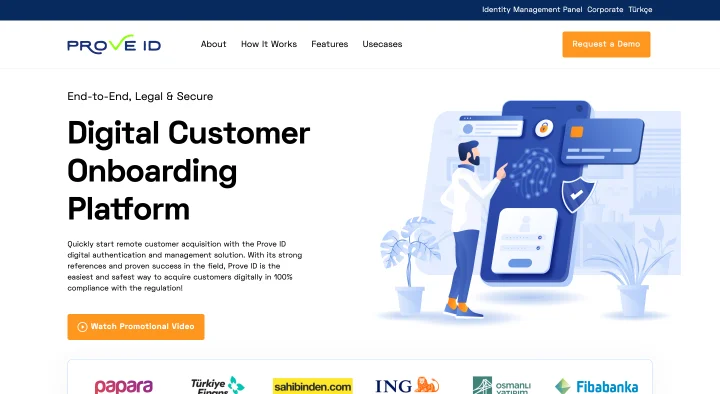 Screenshot of Prove ID website