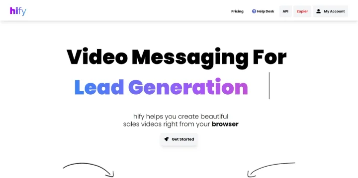 Screenshot of Hify website