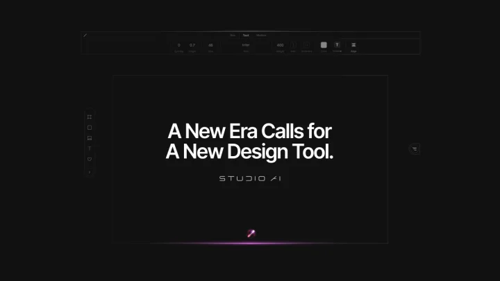 Screenshot of Studio website