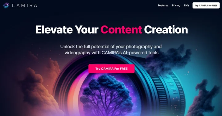 Screenshot of Camira AI website