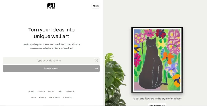 Screenshot of Fy! Studio website
