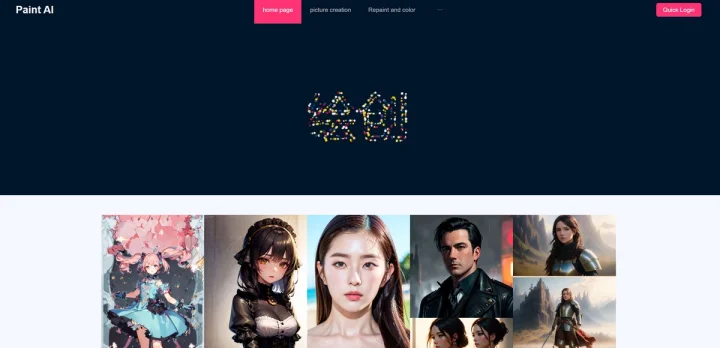 Screenshot of Paint AI website