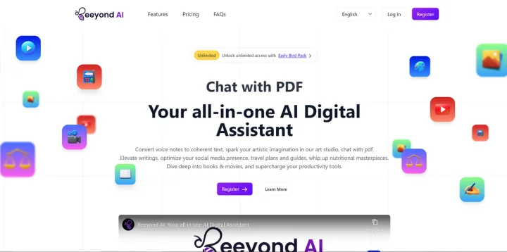 Screenshot of Beeyondai AI website