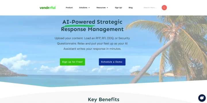 Screenshot of Vendorful website
