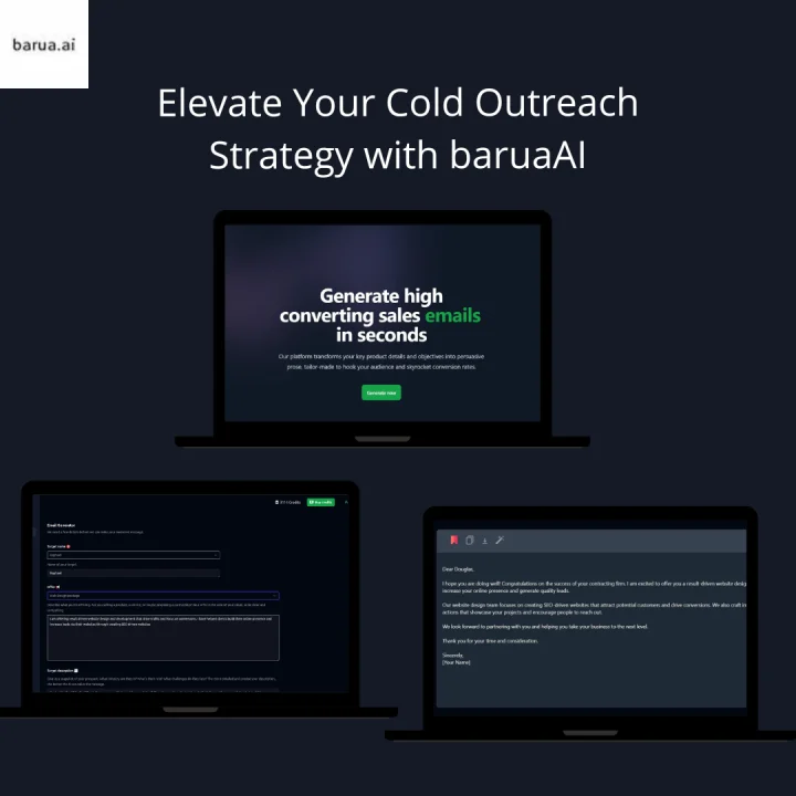 Screenshot of BaruaAI website