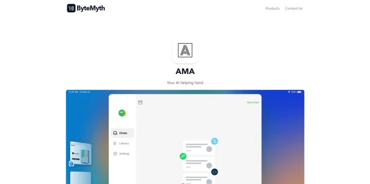 Screenshot of AMA website