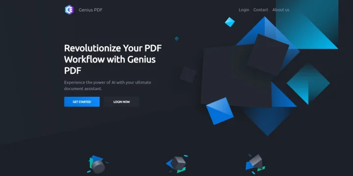 Screenshot of Genius PDF website