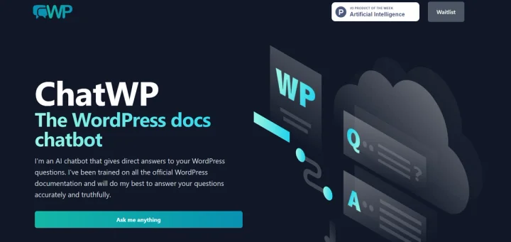 Screenshot of ChatWP website