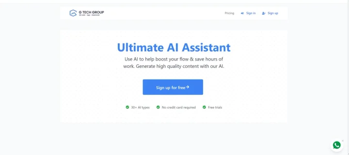 Screenshot of Peter AI website