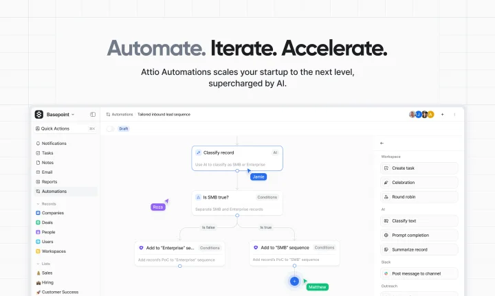 Screenshot of Attio website