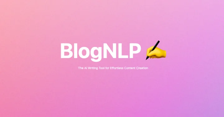Screenshot of BlogNLP website