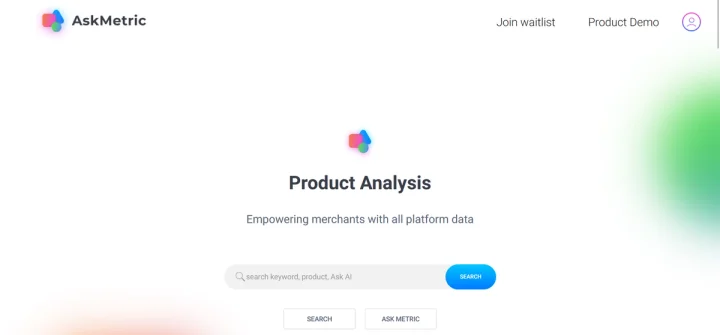 Screenshot of AskMetric website