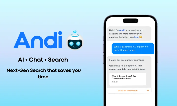 Screenshot of Andi website