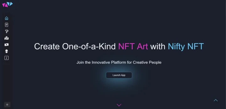 Screenshot of Nifty NFT website