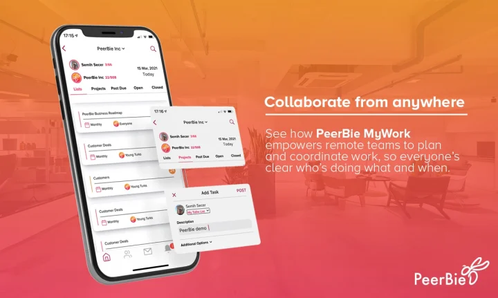 Screenshot of PeerBie website