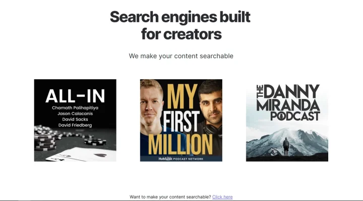 Screenshot of AnyPod website