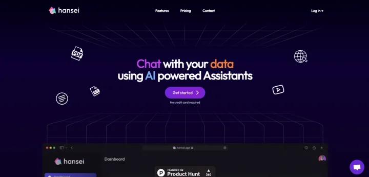 Screenshot of Hansei website