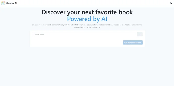 Screenshot of Librarian AI website