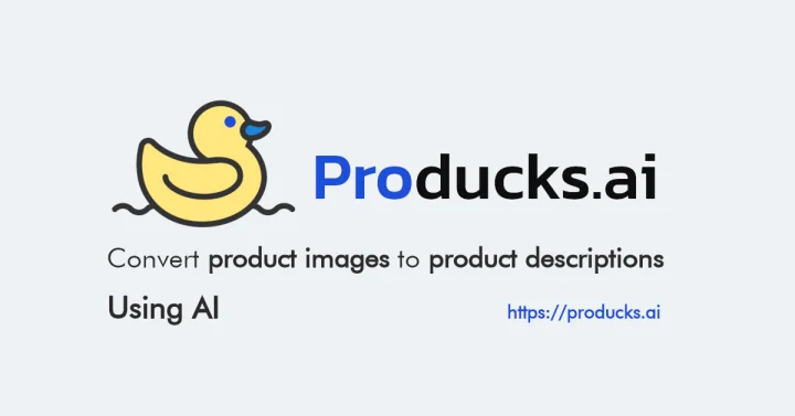 Screenshot of Producks AI website