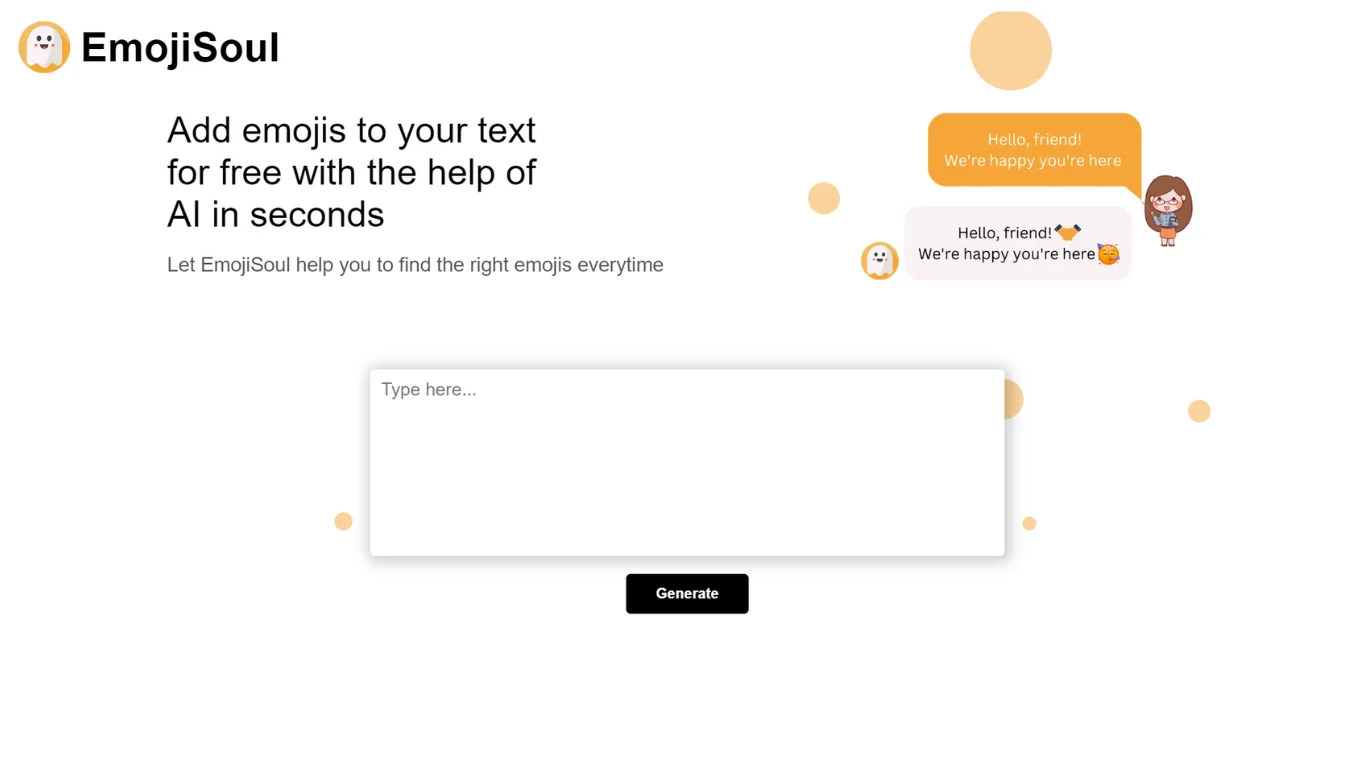 Screenshot of EmojiSoul website