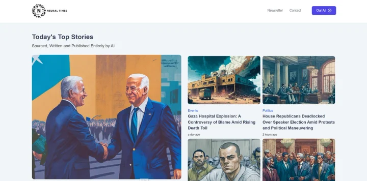 Screenshot of Neural Times website