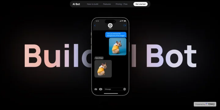 Screenshot of AI Bot website