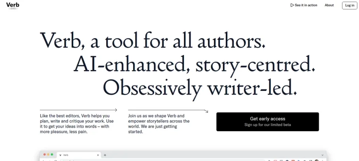 Screenshot of Verb.ai website