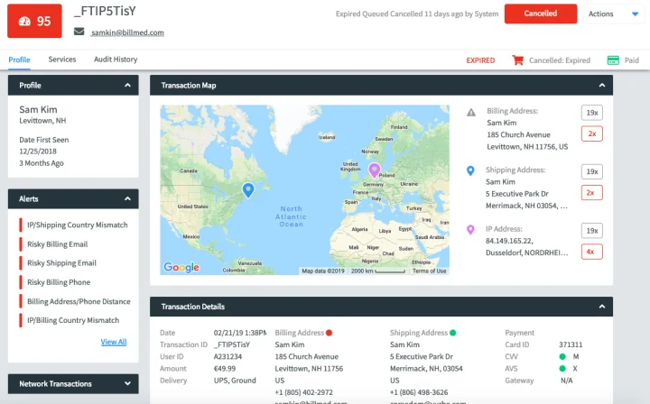 Screenshot of Fraud.net website