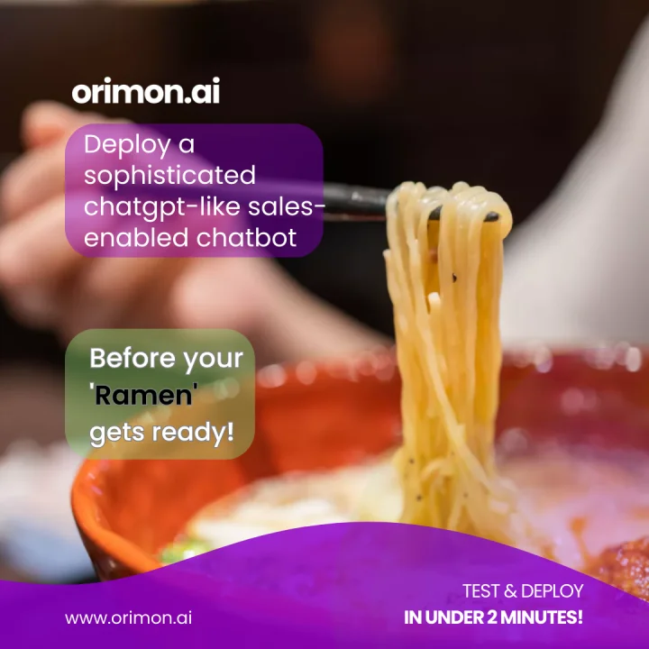 Screenshot of Orimon.ai website