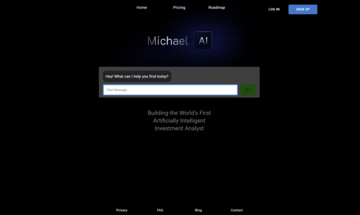 Screenshot of Michael Ai website