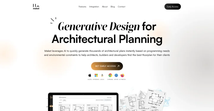 Screenshot of Maket website