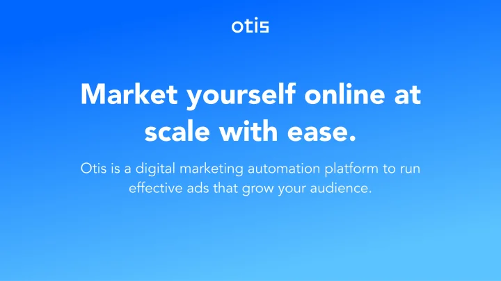 Screenshot of Otis website