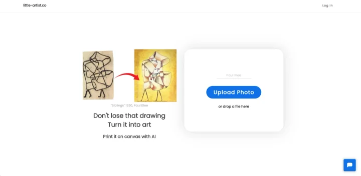 Screenshot of Little Artist website