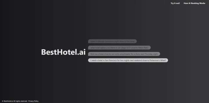 Screenshot of Besthotel website