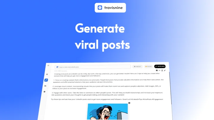 Screenshot of Travisnine website