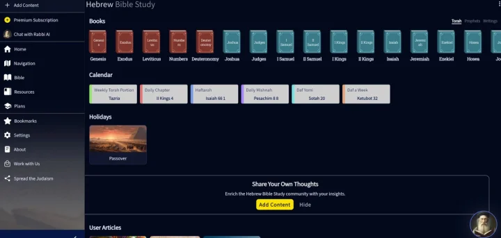 Screenshot of Rabbi AI website