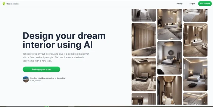 Screenshot of Cactus AI website