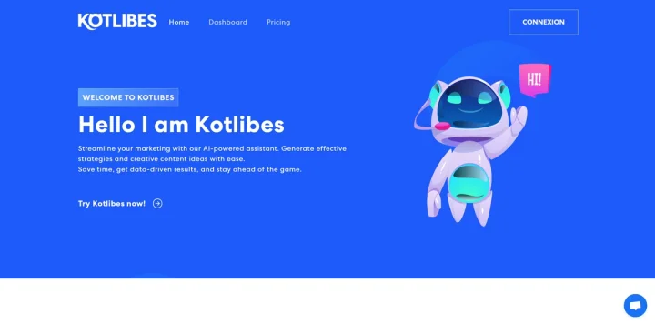 Screenshot of Kotlibes website
