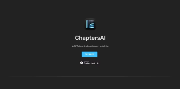 Screenshot of ChaptersAI website