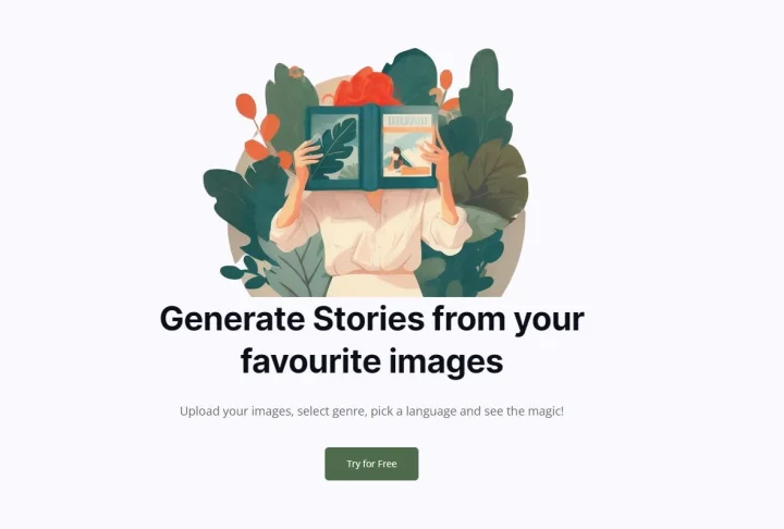 Screenshot of PicTales website