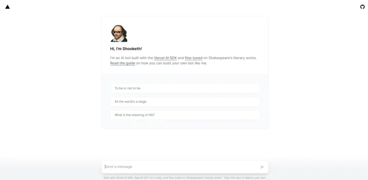 Screenshot of Shooketh website