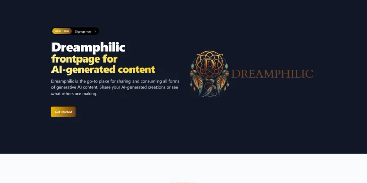 Screenshot of Dreamphilic website