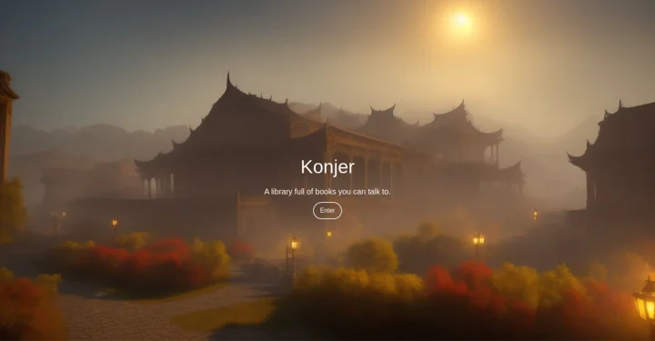 Screenshot of Konjer website