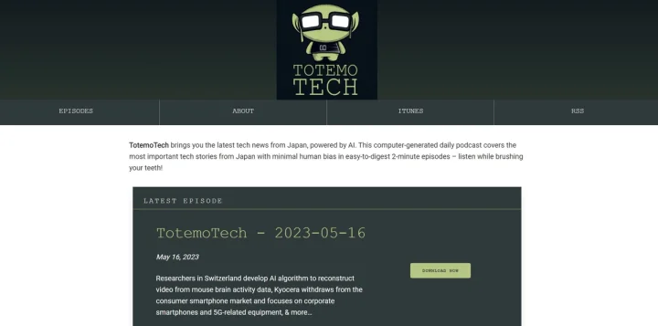 Screenshot of TotemoTech website