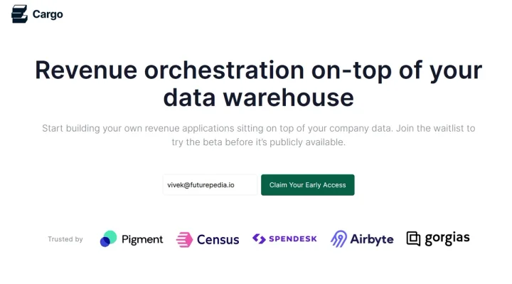 Screenshot of Cargo website