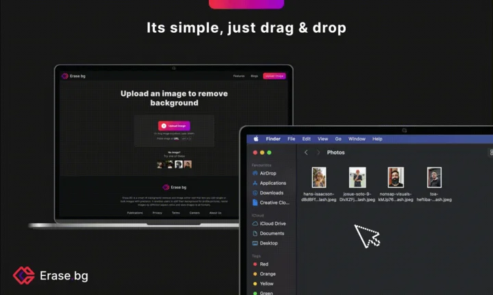 Screenshot of Erase.bg website