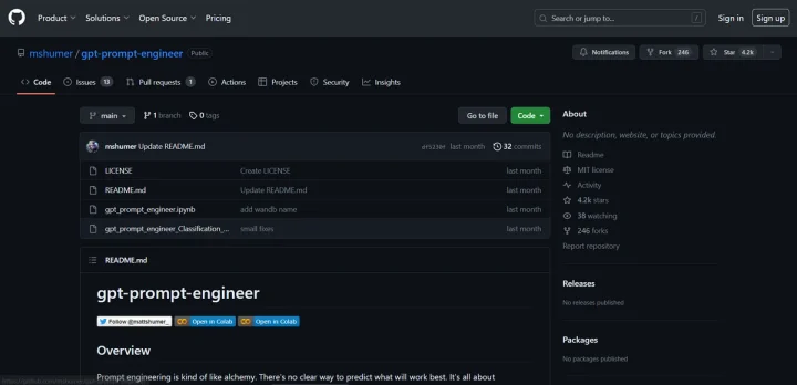 Screenshot of GPT Prompt Engineer website